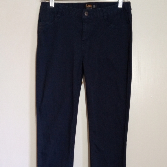 Lee uniforms navy blue cotton skinny pants women size 9 - Picture 1 of 5